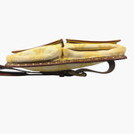 Celine Yellow/Brown Leather Trim Macadam Belt Bag