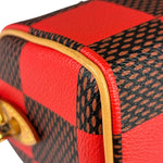 Louis Vuitton Red Pop Damier Nano Speedy Bandouliere Two-Way Bag