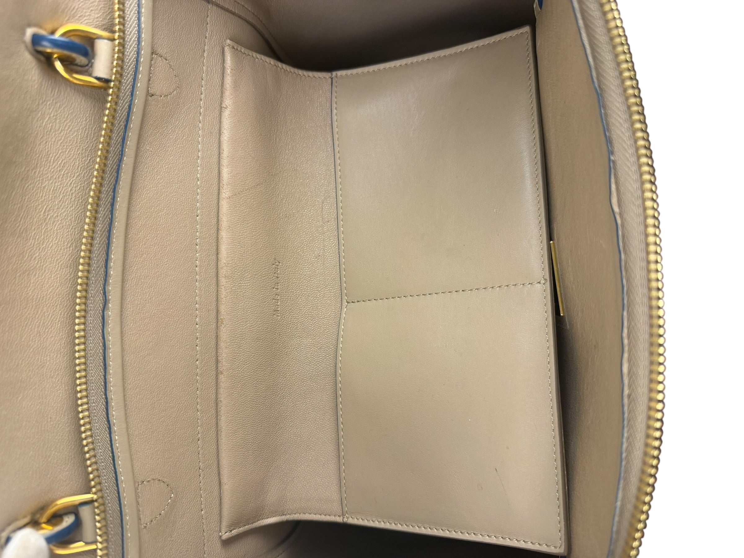 Celine Beige Leather Belt Two Way Bag