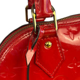 Louis Vuitton Red Vernis Alma BB Handbag