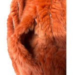 Fabio Mantegazza Vintage Orange Sheared Faux Fur Coat