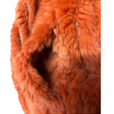 Fabio Mantegazza Vintage Orange Sheared Faux Fur Coat
