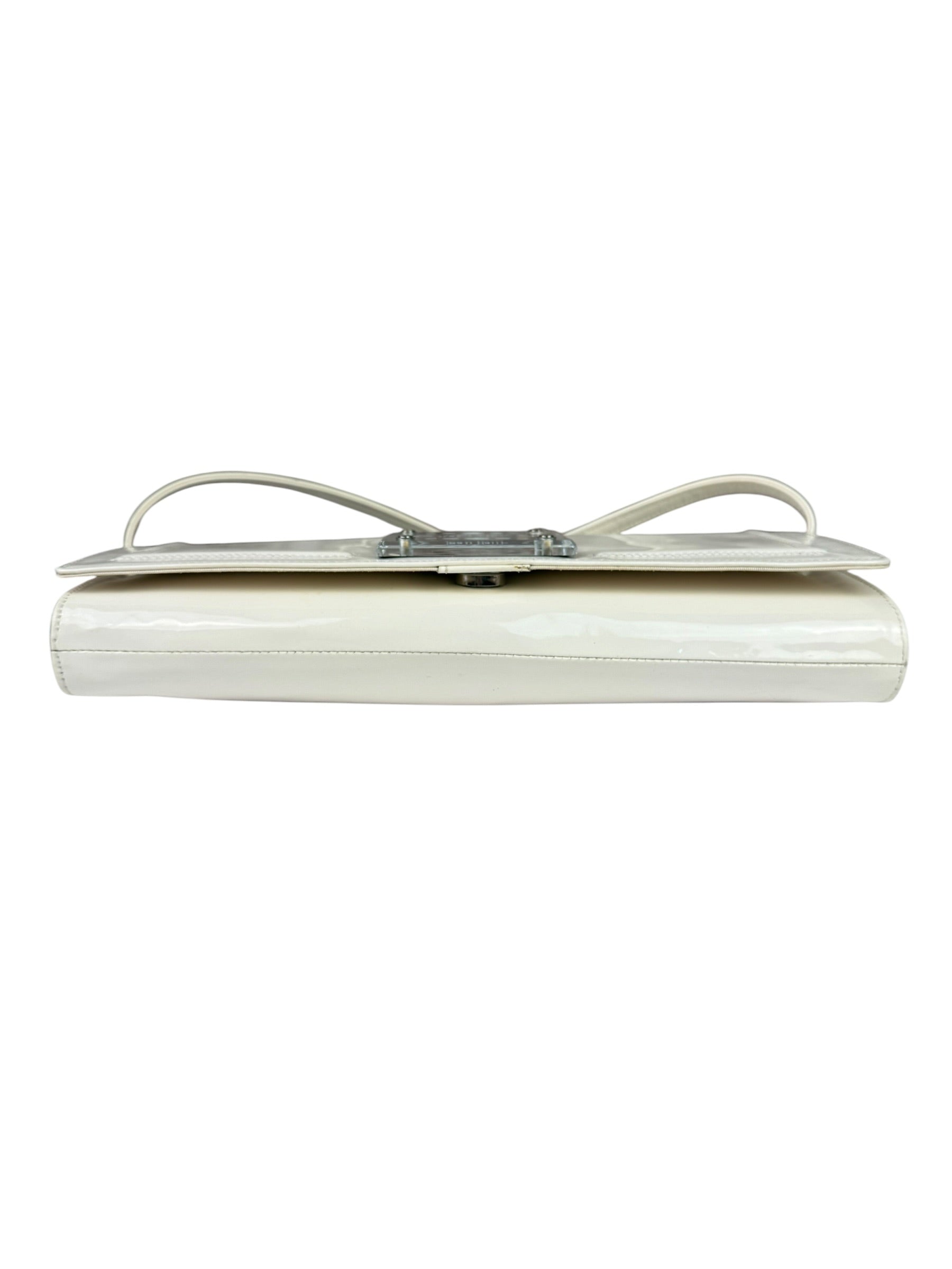 Jean Paul Gautier White Patent Leather Clutch Wallet