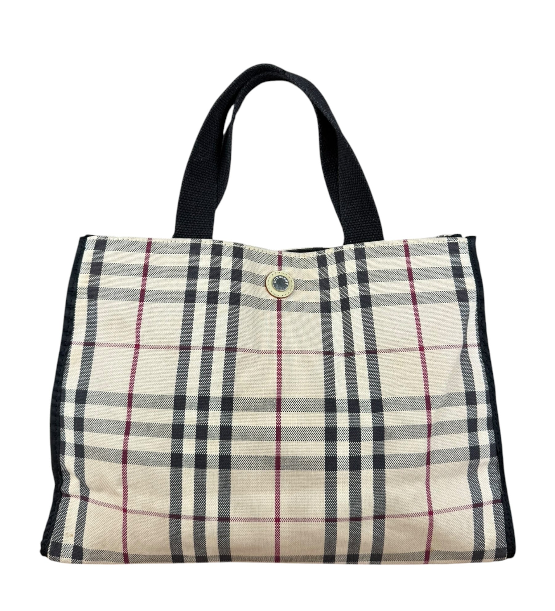 Burberry Vintage Canvas House Check Tote