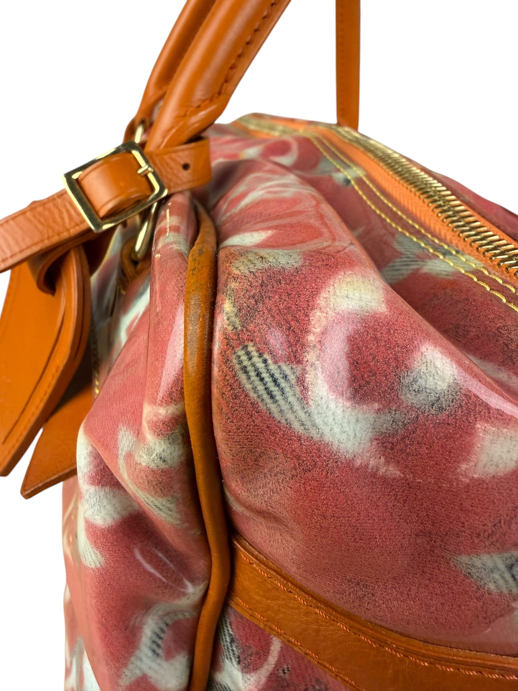 Louis Vuitton Richard Prince Orange Vinyl Canvas Monogram Hand Bag PM