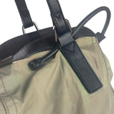 Burberry Geen Nylon/Leather Trim Buckleigh Tote Bag