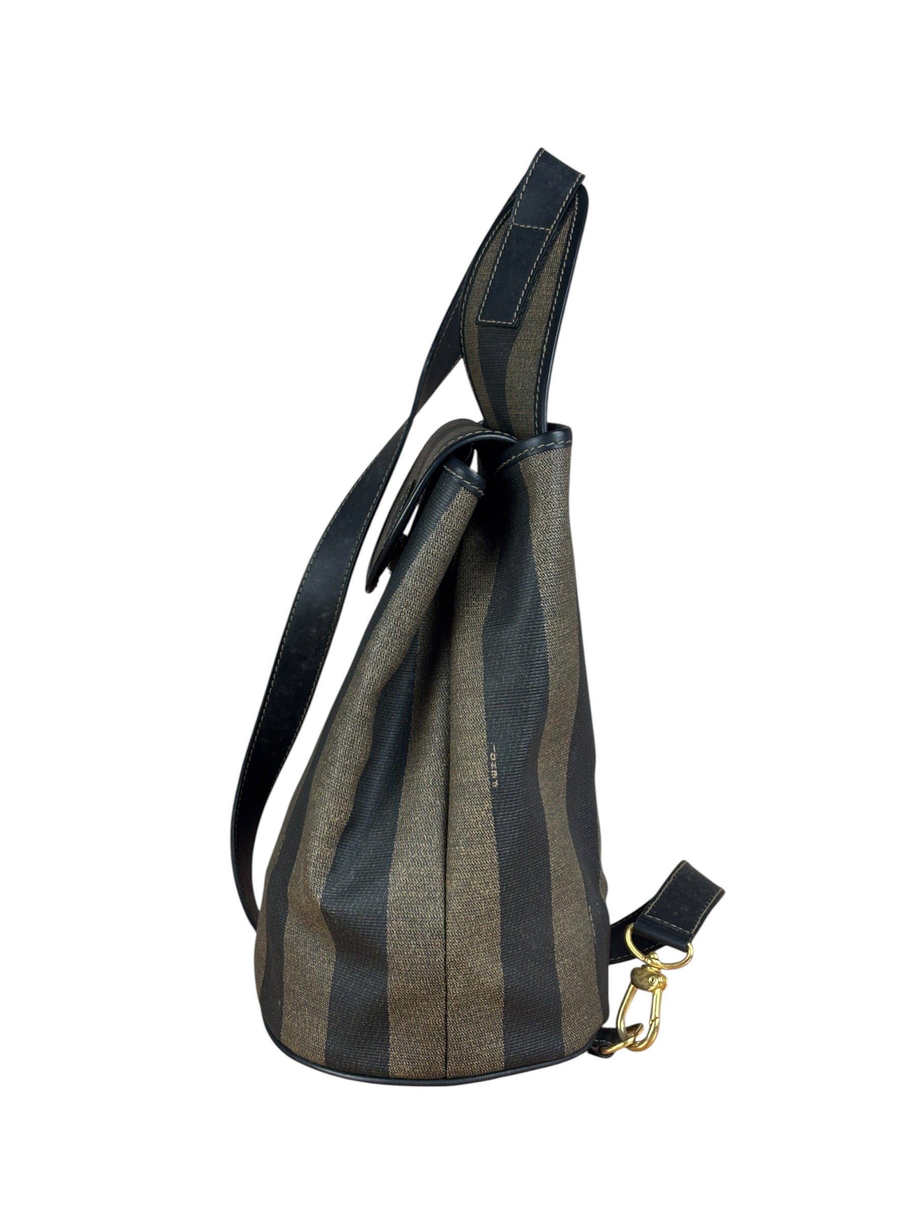 Fendi Vintage Pequin Stripped Sling Bag
