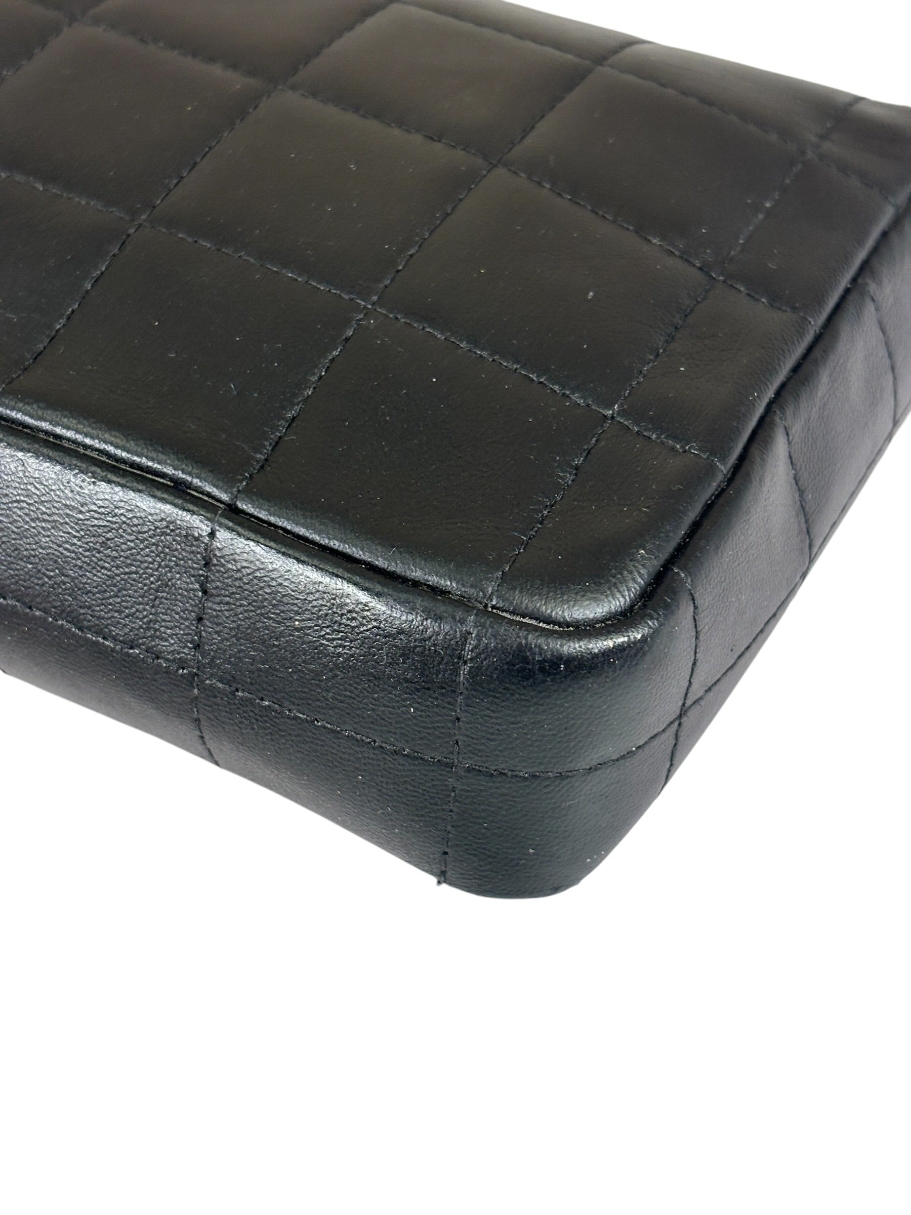 Chanel Black Chocolate Bar East West Flap Bag 2002