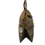 Fendi Brown PVC Zucca Baguette
