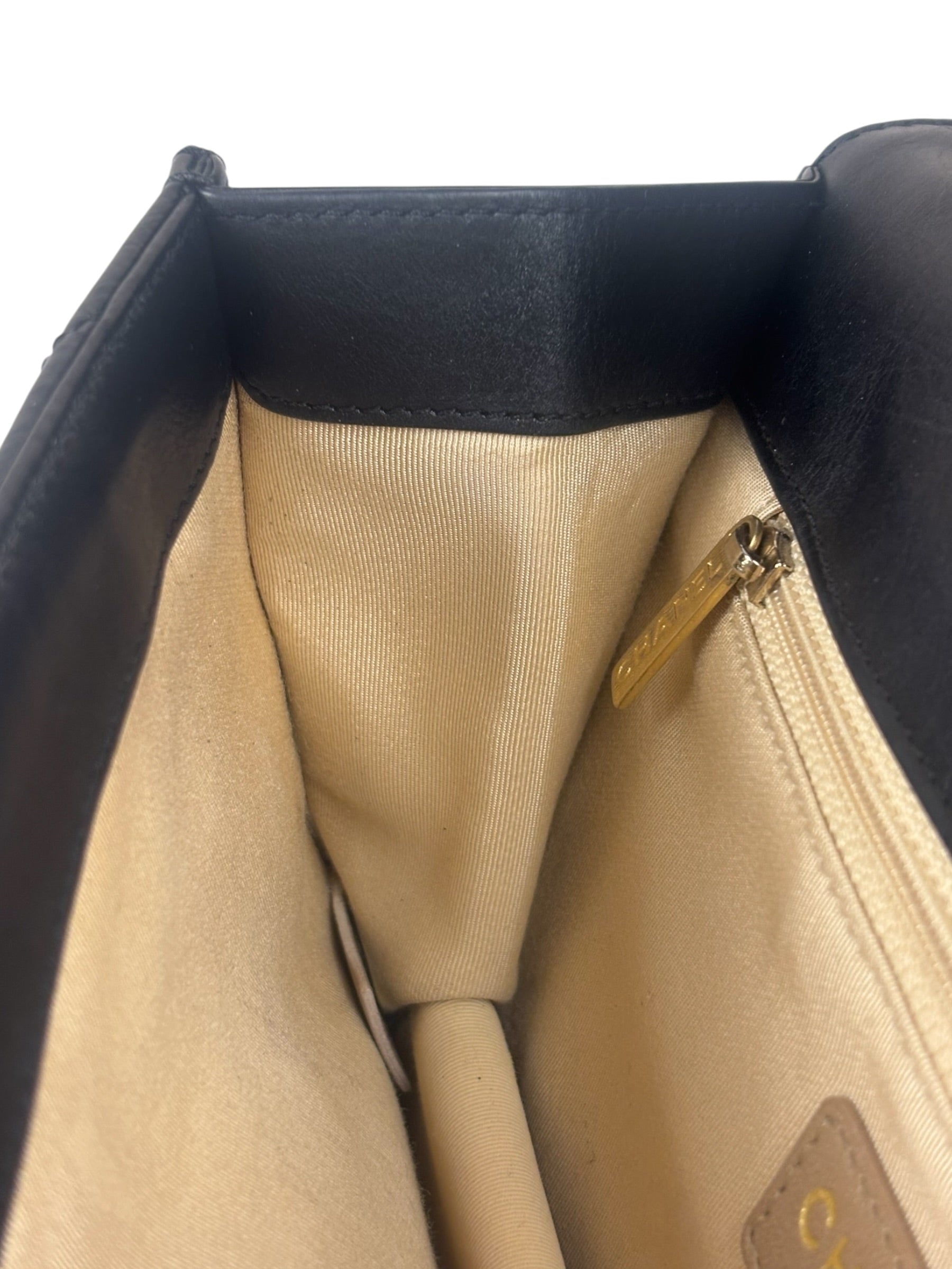 Chanel Black Leather Medium Gabrielle Flap Bag 2011