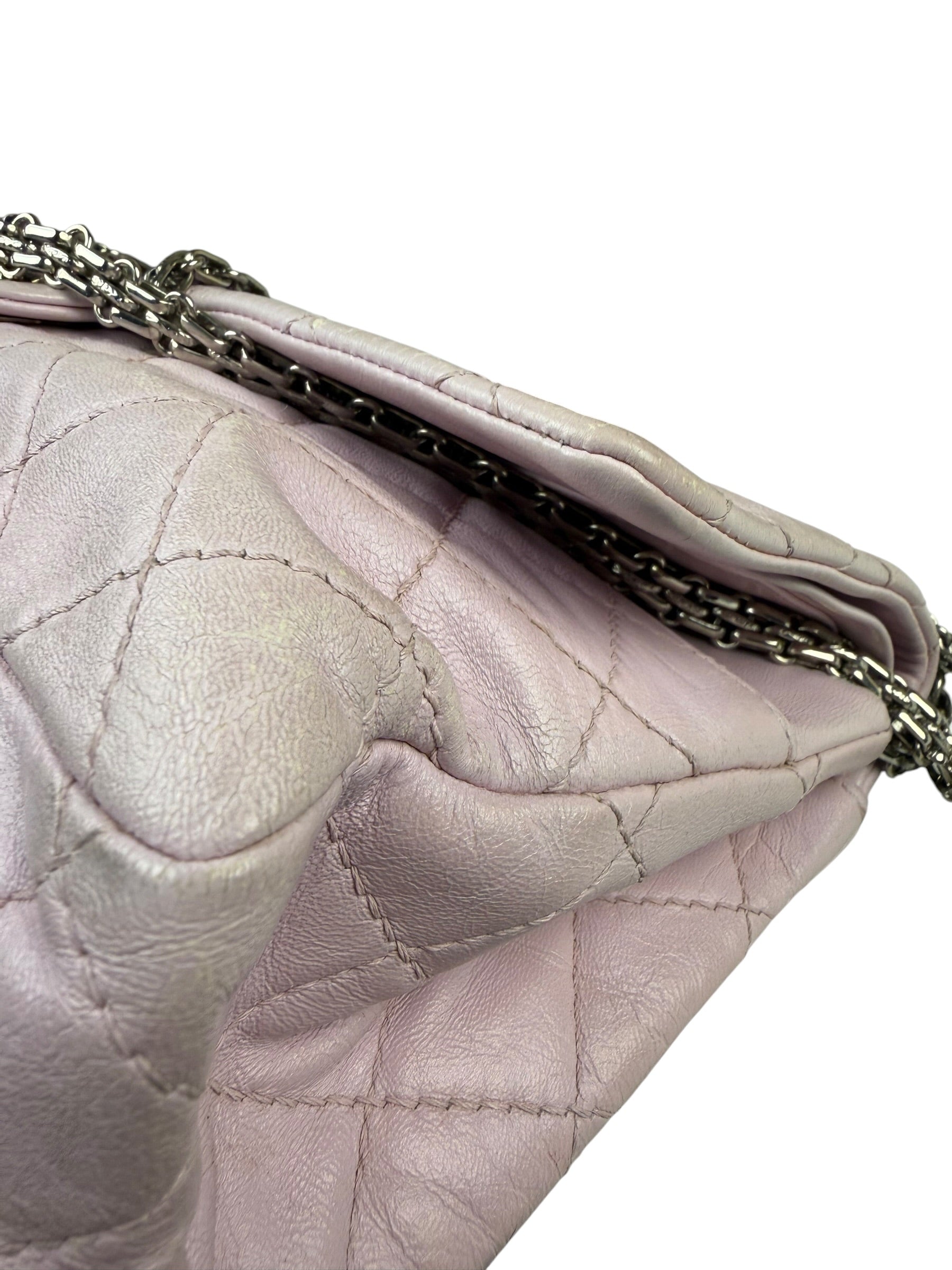 Chanel Light Pink Quilted Leather Reissue 2.55 Double Flap Bag  90's