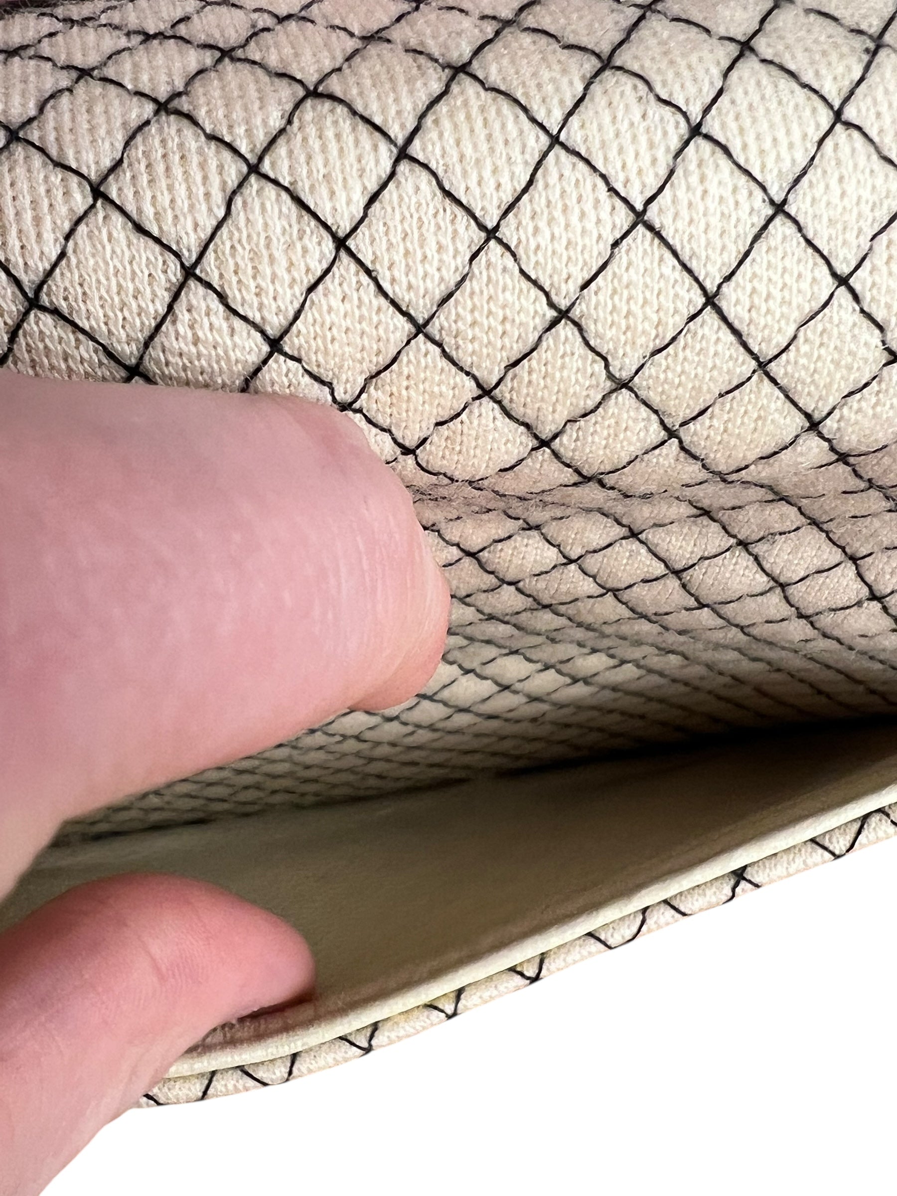 Chanel East West Beige Jersey Flap Bag 2002