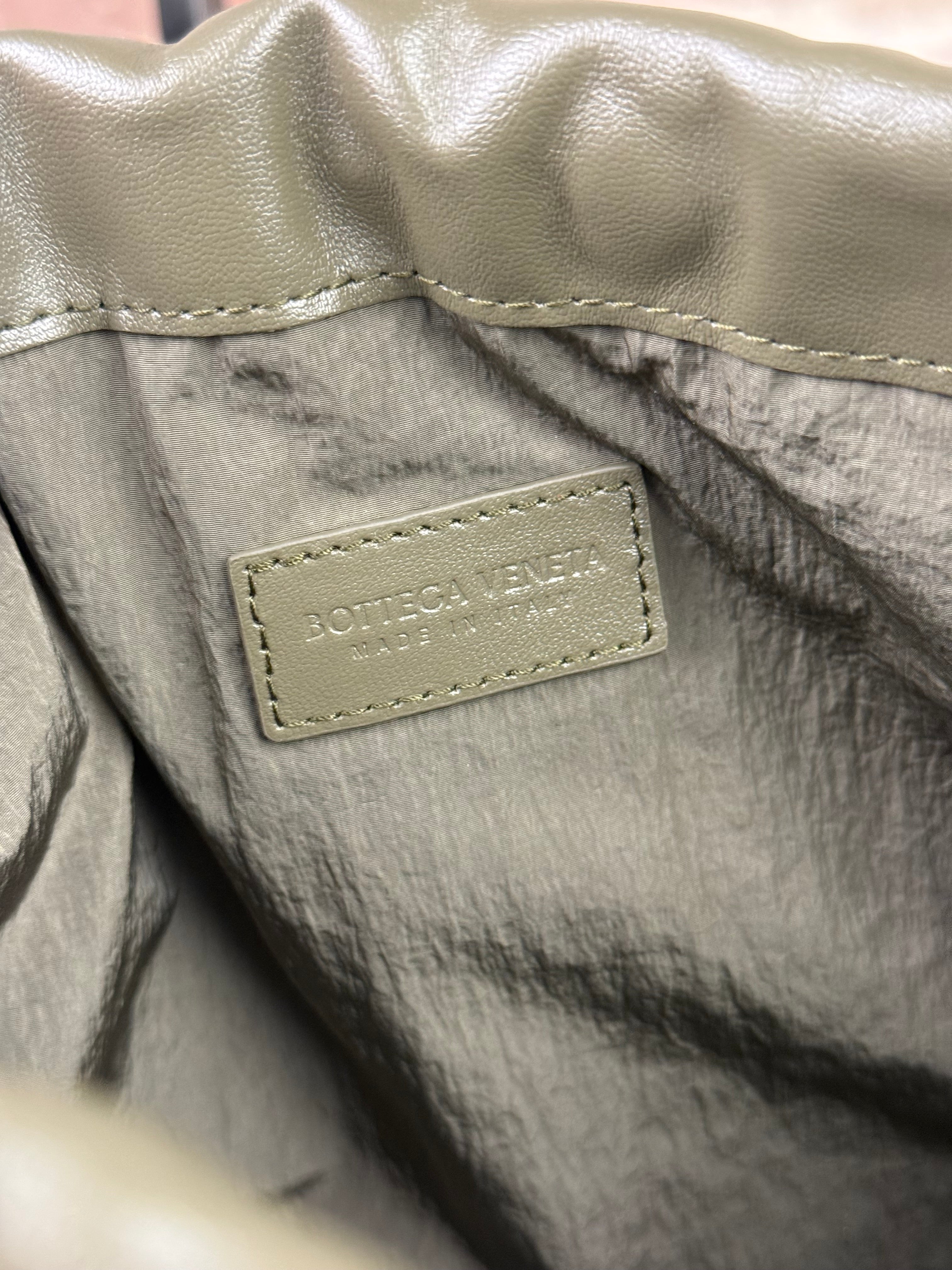 Bottega Veneta Olive Green Intrecciato Dustbag Pouch