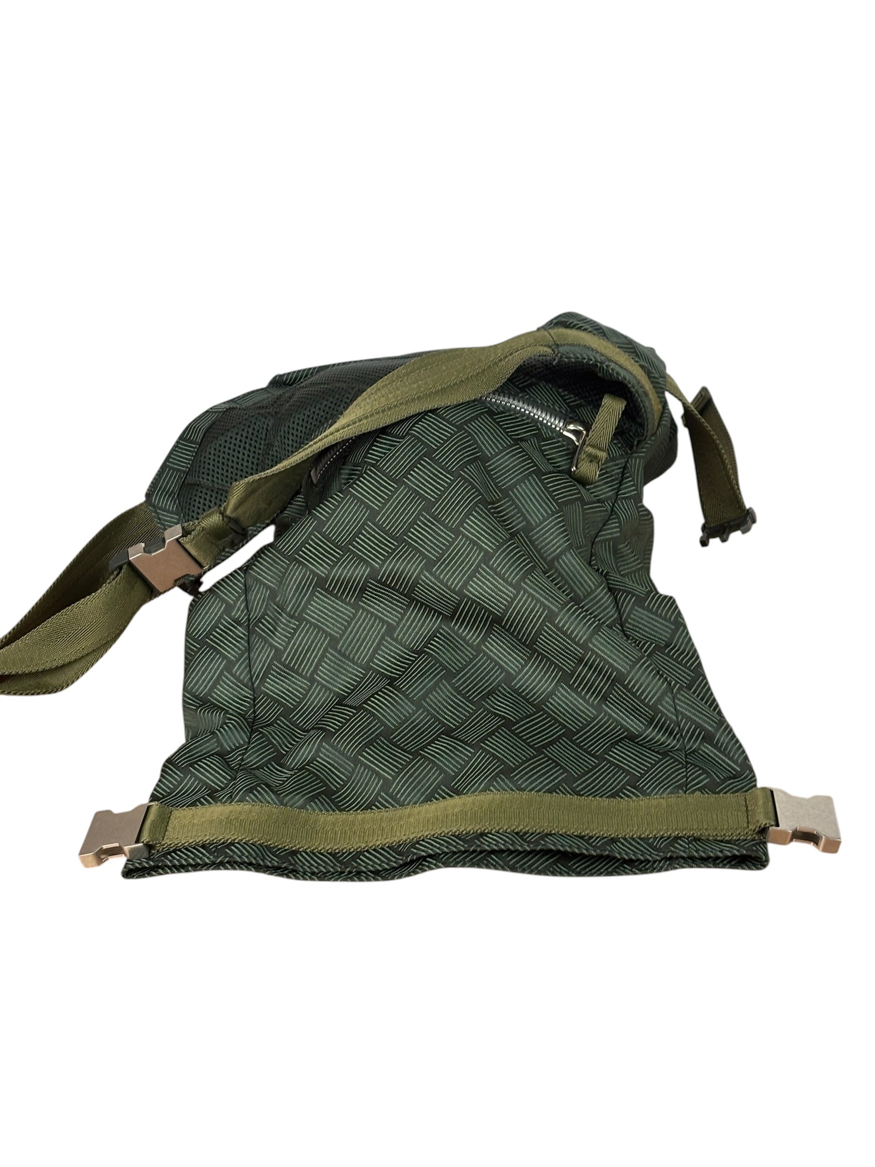 Bottega Veneta Green Nylon/Mesh Intrecciato Belt Bag