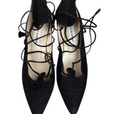 Manolo Blahnik Brown Suede Strappy Heels