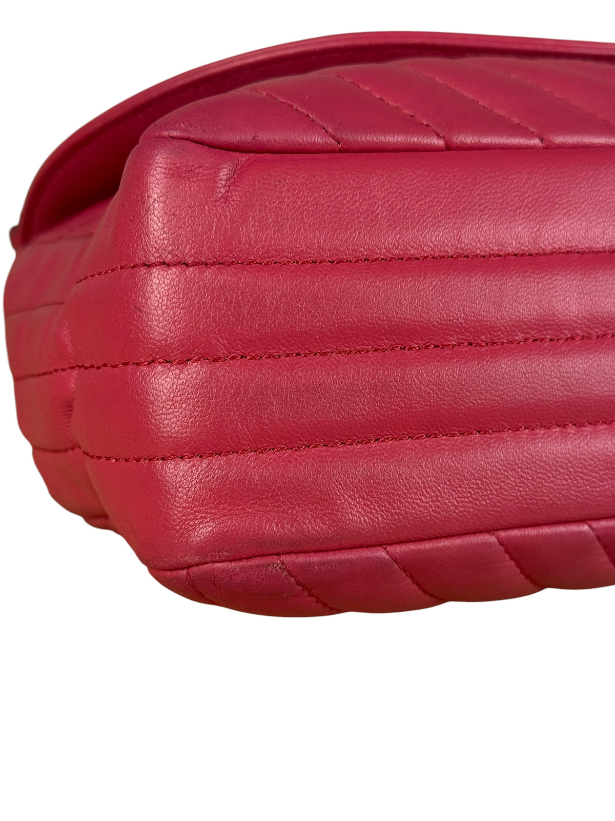 Chanel Pink Chevron Quilted Leather Medium Flap Bag 2018