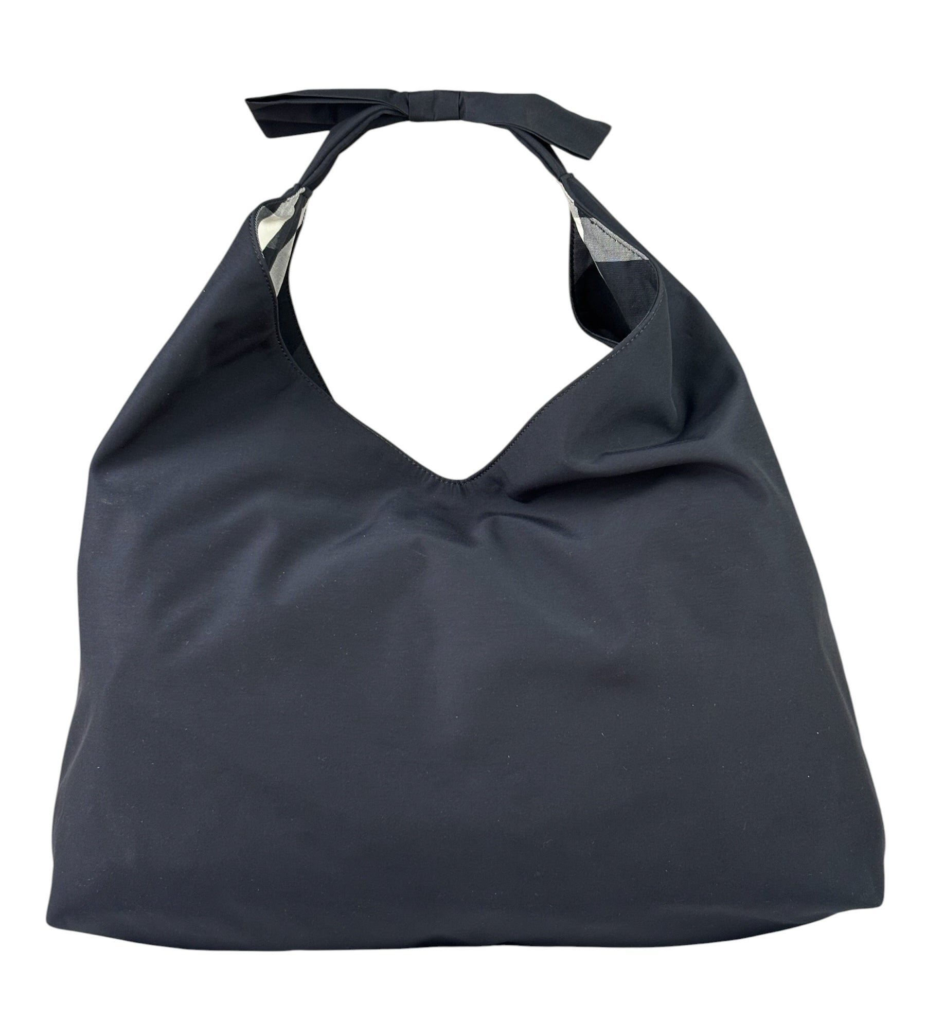 Burberry Black Nylon Slouchy Hobo Bag