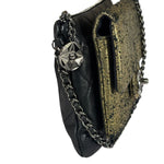 Chanel Black/Golden Quilted Lambskin Night Clutch On Chain Flap Bag 2012