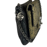 Chanel Black/Golden Quilted Lambskin Night Clutch On Chain Flap Bag 2012
