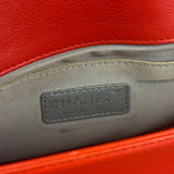 Chanel Red Leather Boy Flap Shoulder Bag -2013