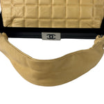 Chanel Beige Lambskin Chocolate Bar Frame Handbag 2002