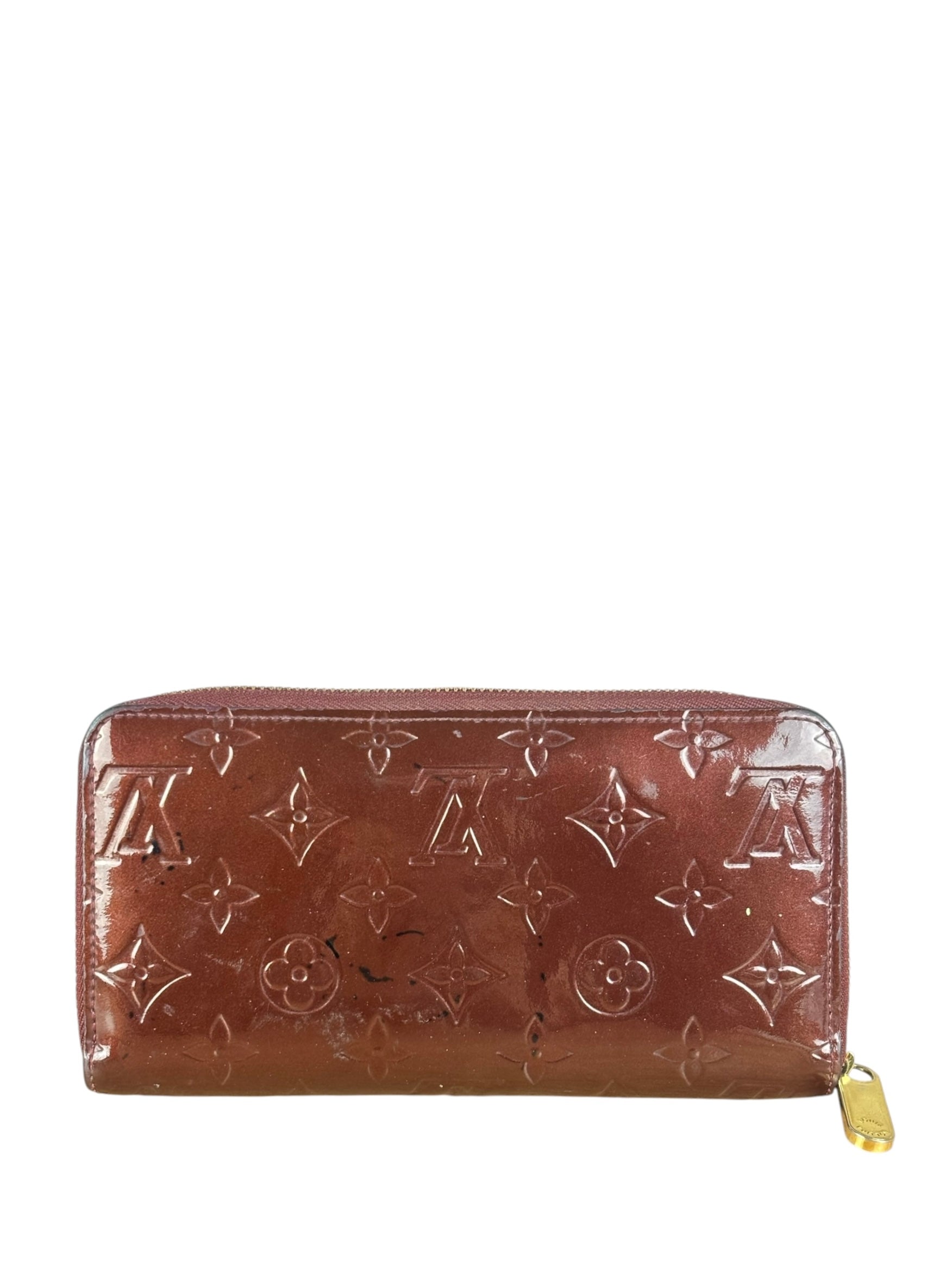 Louis Vuitton Burgundy Monogram Vernis Zippy Wallet