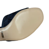 Gucci Denim Sparkle Monogram Heels