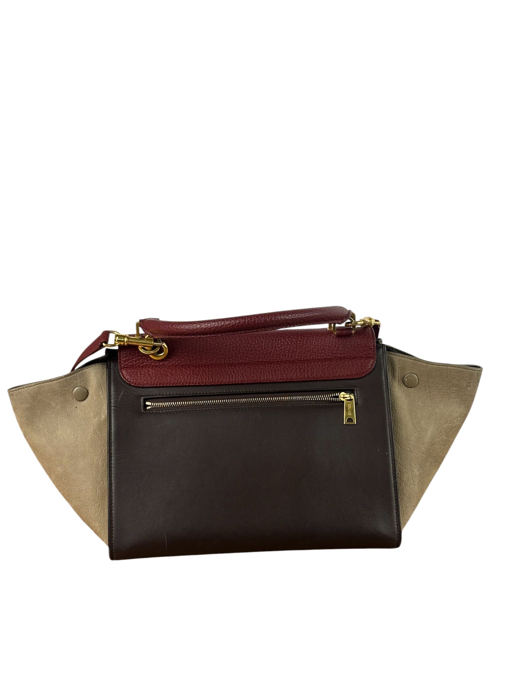Celine Colorblock Leather/Suede Two-Way Bag
