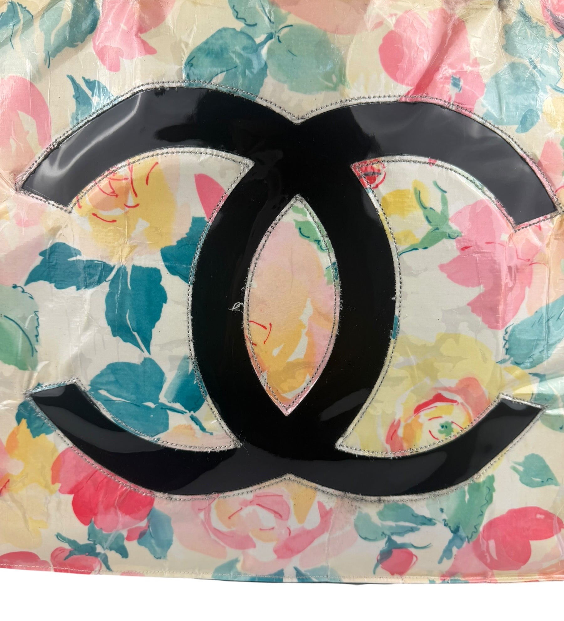 Chanel Floral Print CC Vinyl Tote 1994