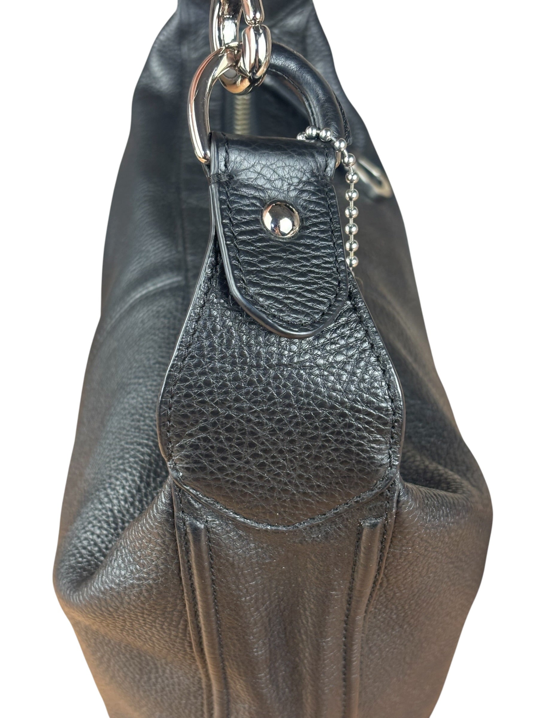 Coach Black Leather Hobo Shoulder Bag