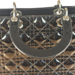 Christian Dior Black Cannage Quilted Leather Medium Lady Dior Handbag