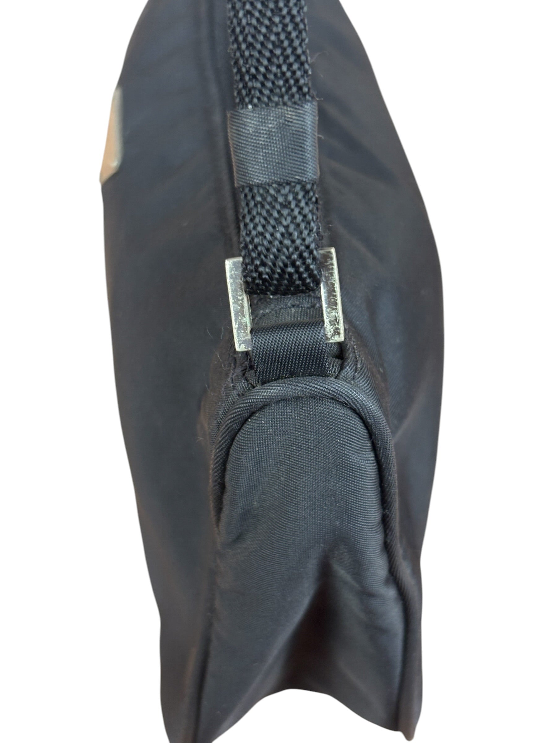 Prada Black Nylon Tessuto Mini Sport Pochette Shoulder Bag
