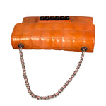 Chanel Orange/Pink Chocolate Bar Keyboard Digital Flap Shoulder Bag 2001