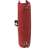 Bvlgari Red Calfskin Serpenti Forever Galuchat Crossbody Bag