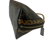 Celine Leopard Print-Trimmed Triomphe Chain Bag