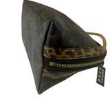Celine Leopard Print-Trimmed Triomphe Chain Bag