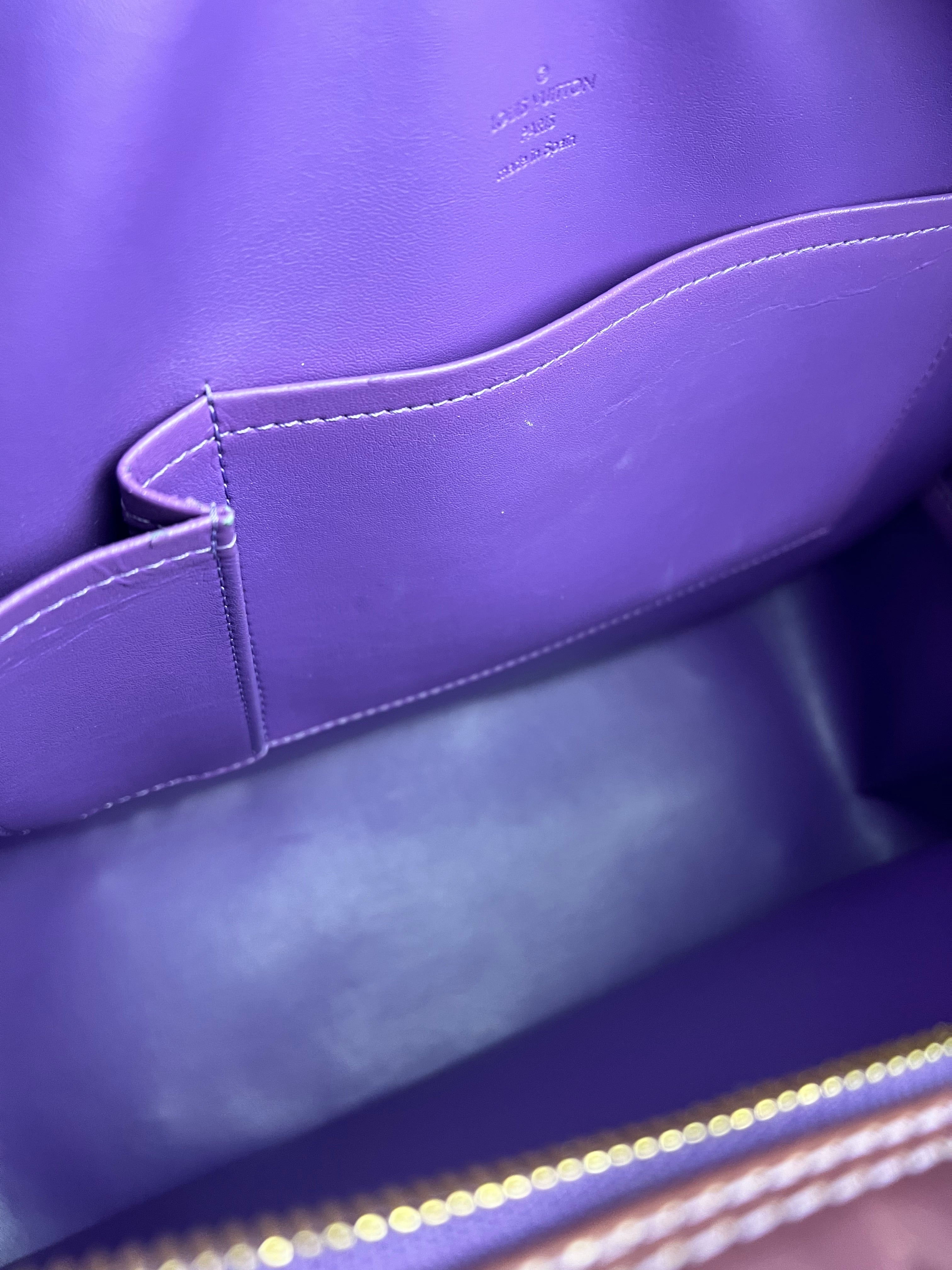 Louis Vuitton Vernis Purple Sutton Handbag