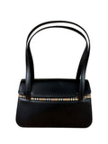 Burberry Black Leather Shadow Horse Nova Check Handbag