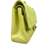 Chanel Yellow Neon Quilted Leather Classic Double Flap Bag 2010