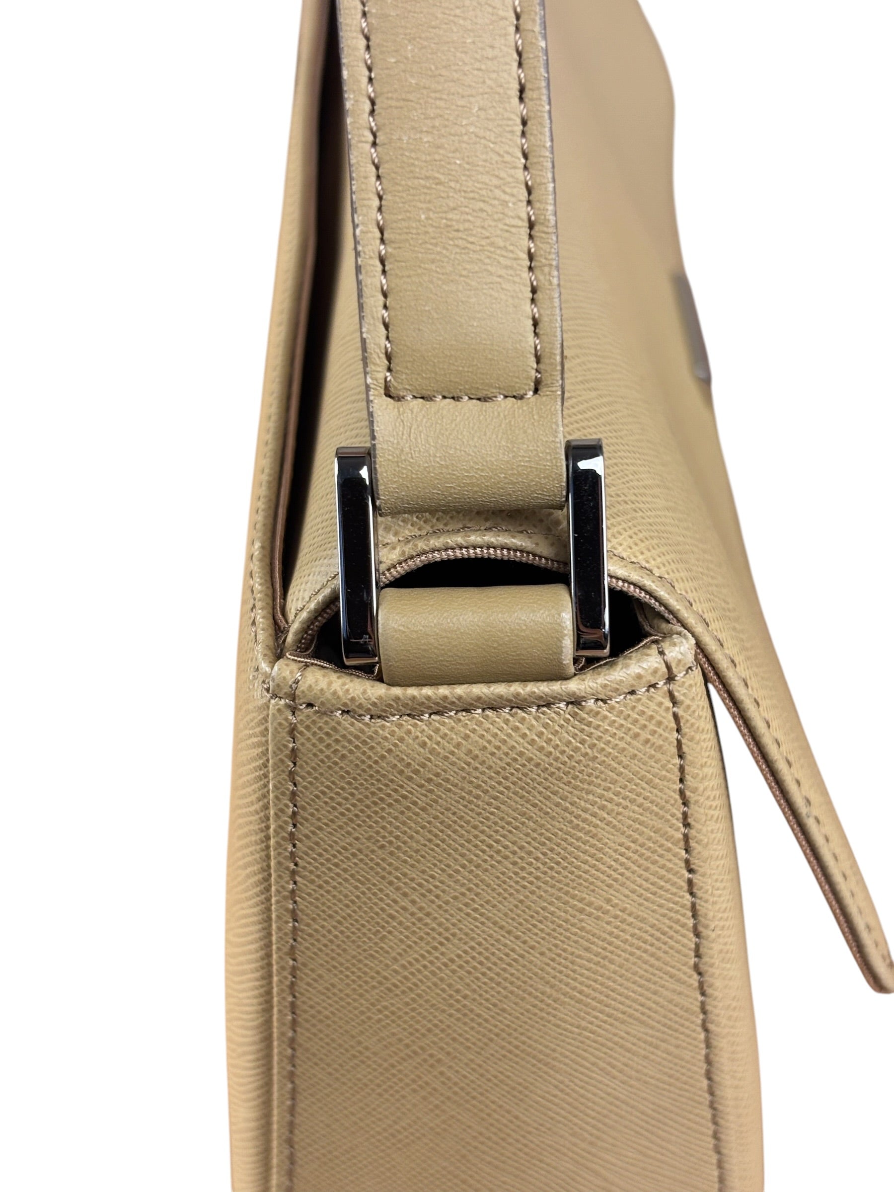 Burberry Vintage Saffiano Leather Flap Shoulder Bag