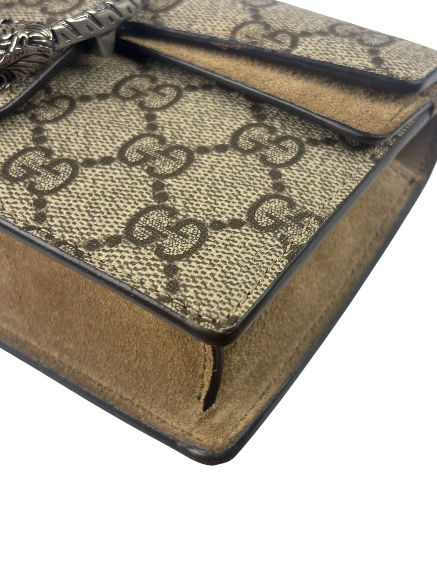 Gucci Beige GG Supreme Nano Dionysus Shoulder Bag