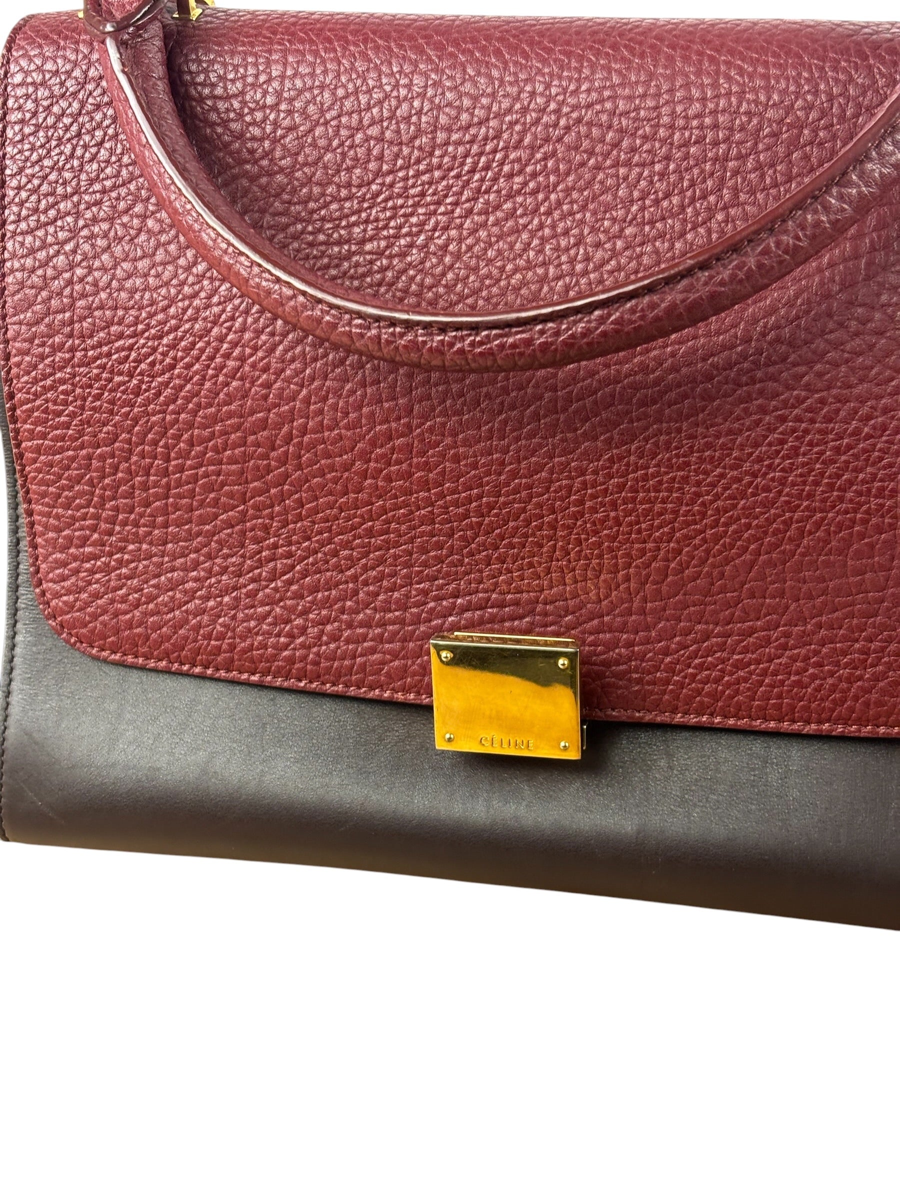 Celine Colorblock Leather/Suede Two-Way Bag