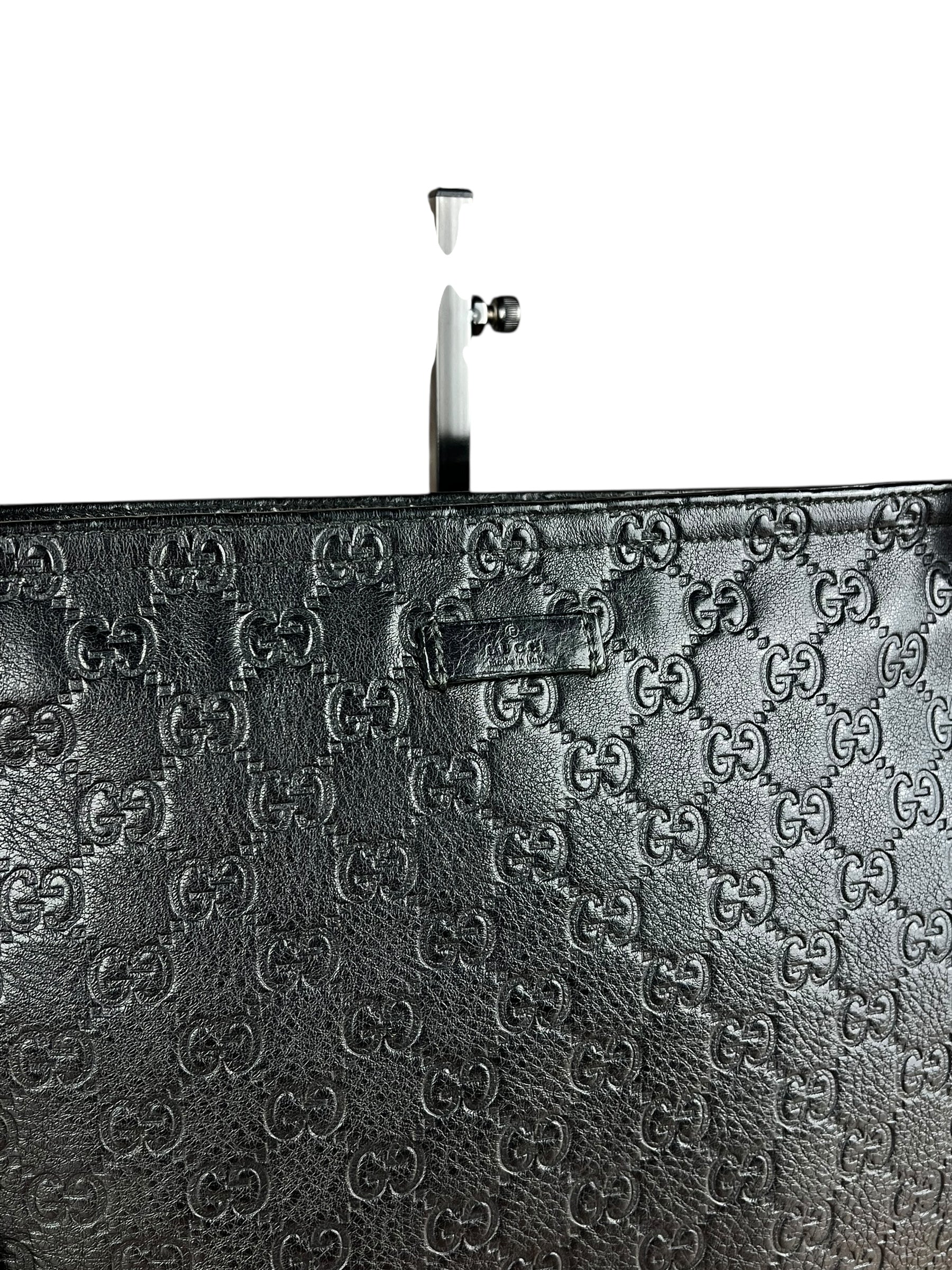 Gucci GG Black Leather Crossbody Bag