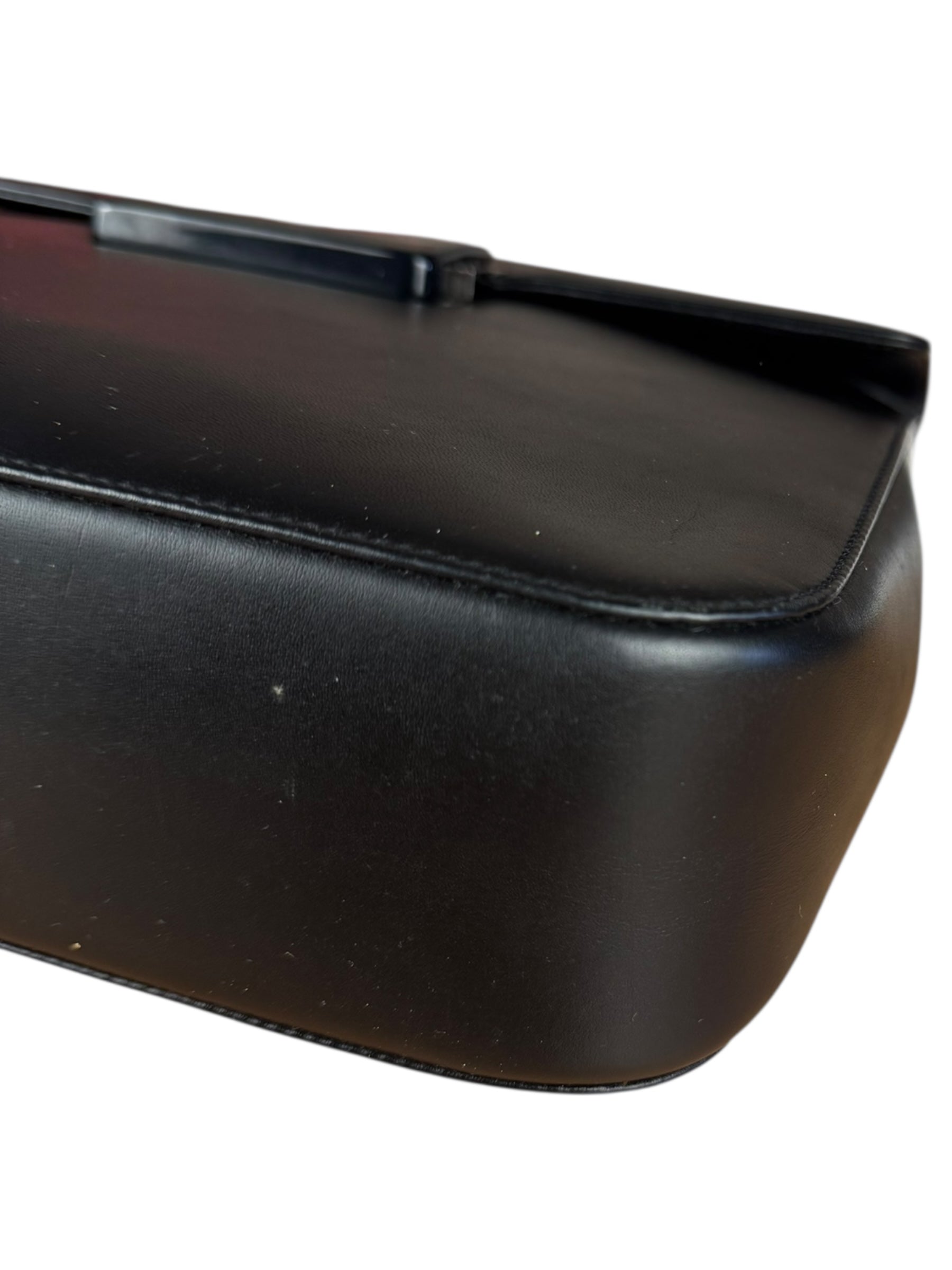 Prada Vintage Black Leather Top Handle Bag