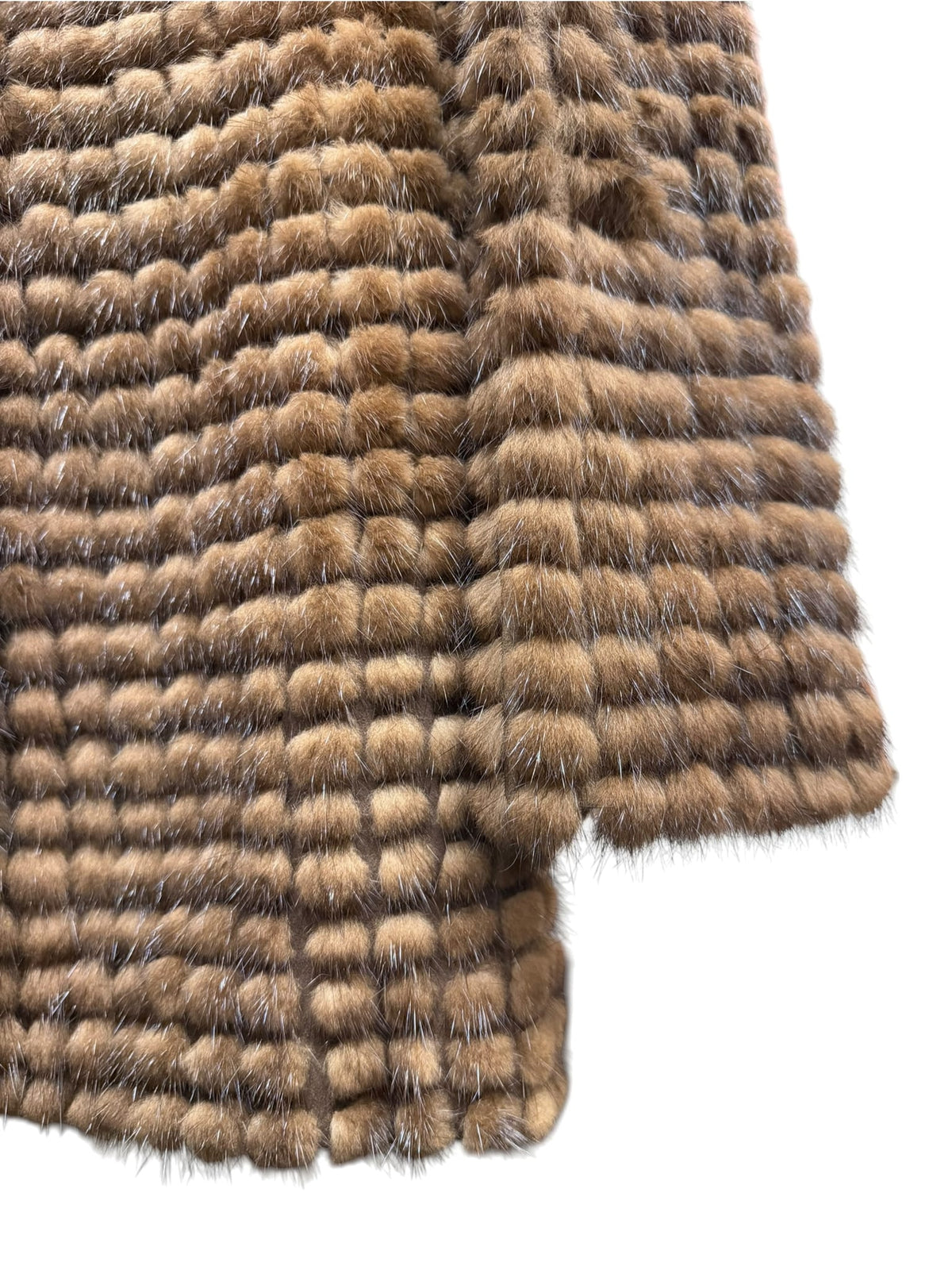 Vintage Brown Chocolate Bar Mink Fur Coat