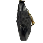 Gucci Black/Grey Leather Trim Jackie Hobo Bag