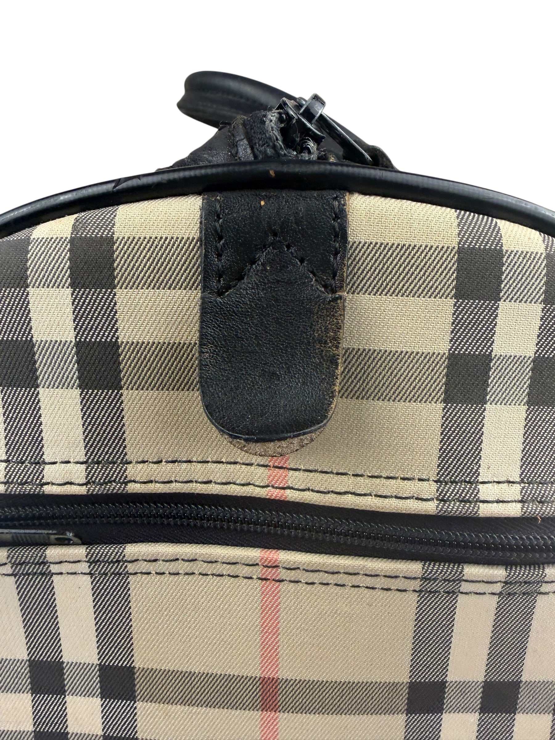 Burberry Vintage Haymarket House Small Boston Bag