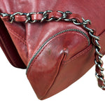 Chanel Red Quilted Leather Chain Shoulder Bag 2007