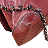 Chanel Red Quilted Leather Chain Shoulder Bag 2007