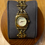 Gucci Mother Of Pearl Dial Gold Plated Chain Link